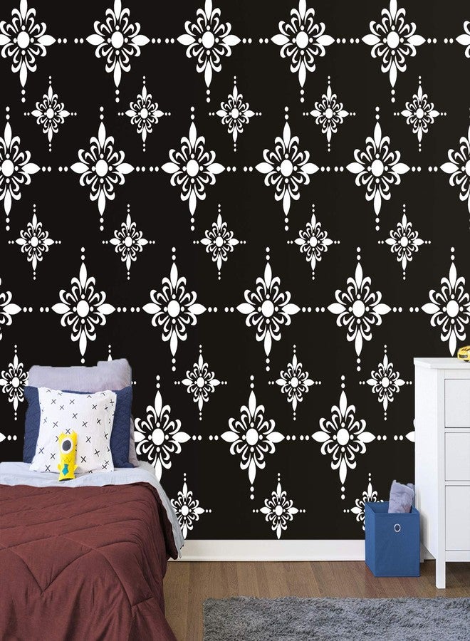 DECORNOW Radiant Shimmering Design Reusable DIY Wall Stencil Painting, Suitable for Home Decoration, Wall Decoration Size : (16 inch x 24 inch) - Image 3